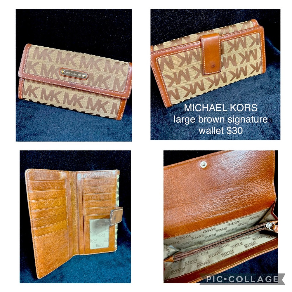 MICHAEL KORS large brown wallet
